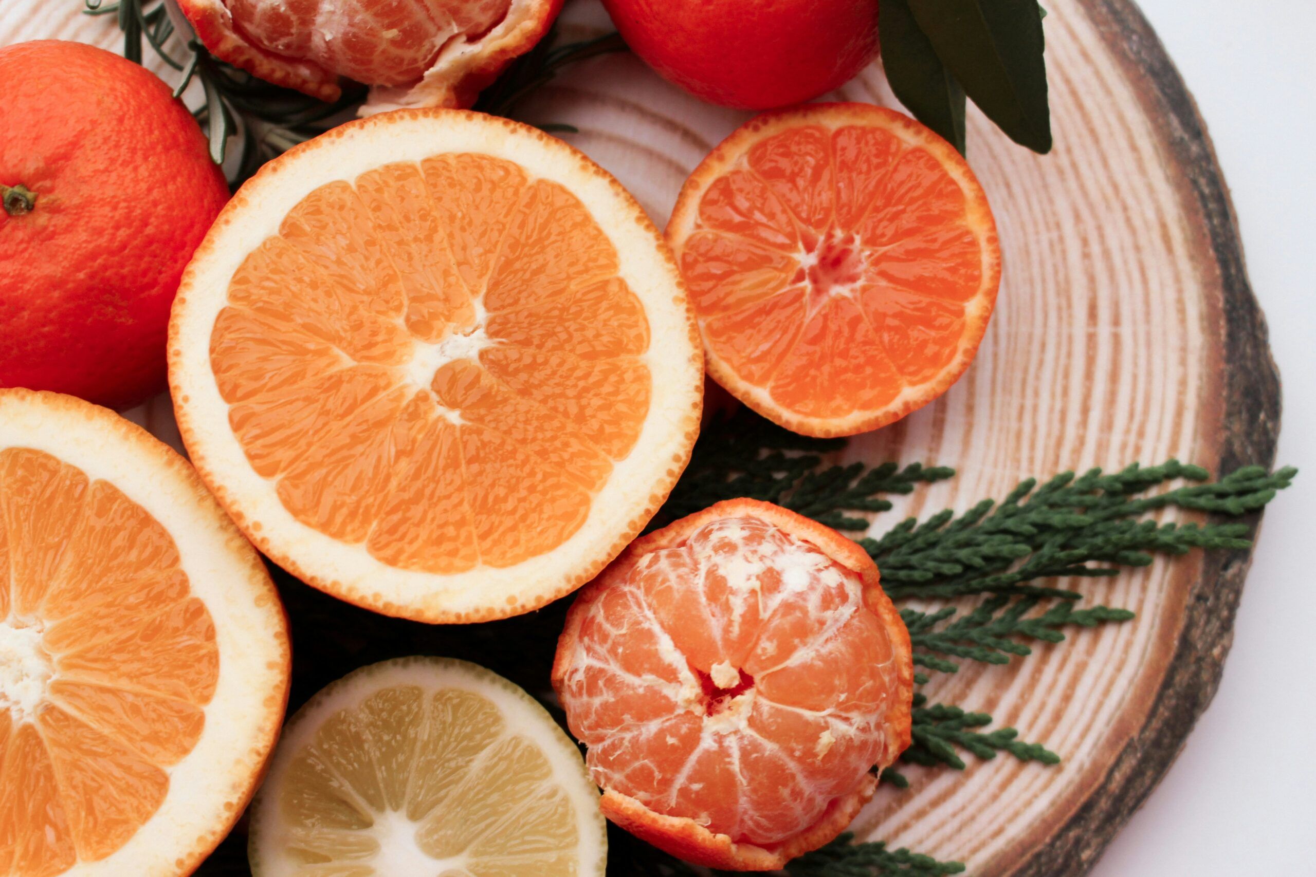 citrus fruits flatlay