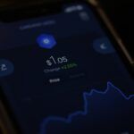 smartphone showing finance app