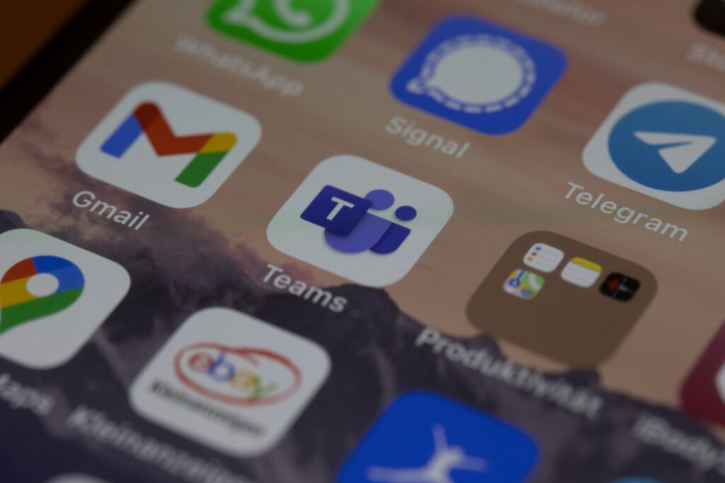 app icons on smartphone screen
