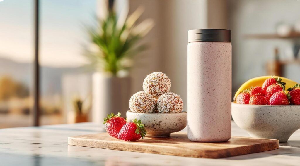smoothie and energy balls