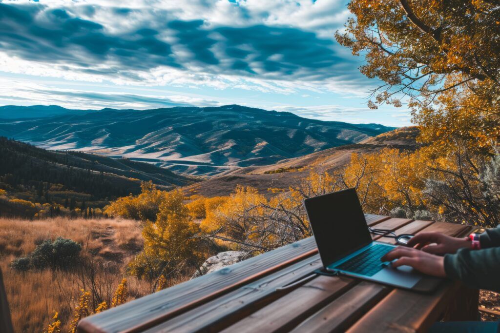 mountain view workspace setup