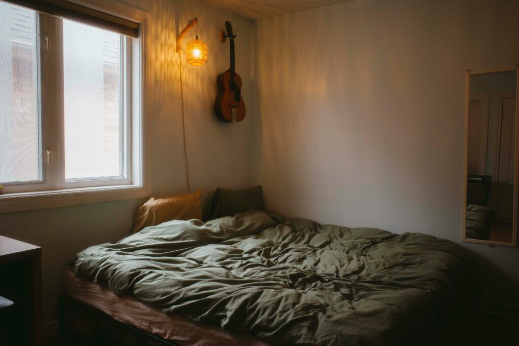 natural ways to reduce stress peaceful bedroom setup