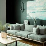 cozy living room with neutral colors