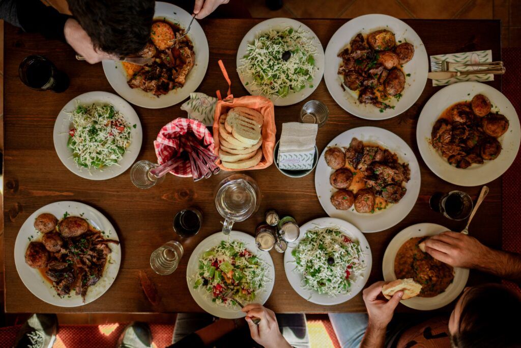 family dinner table