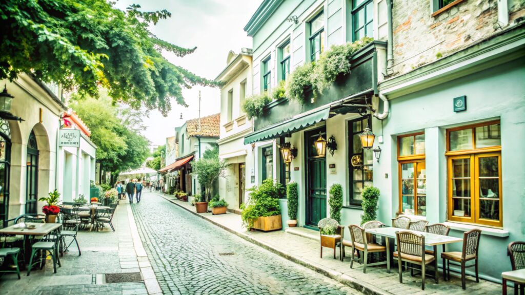 Lisbon streets and cafés