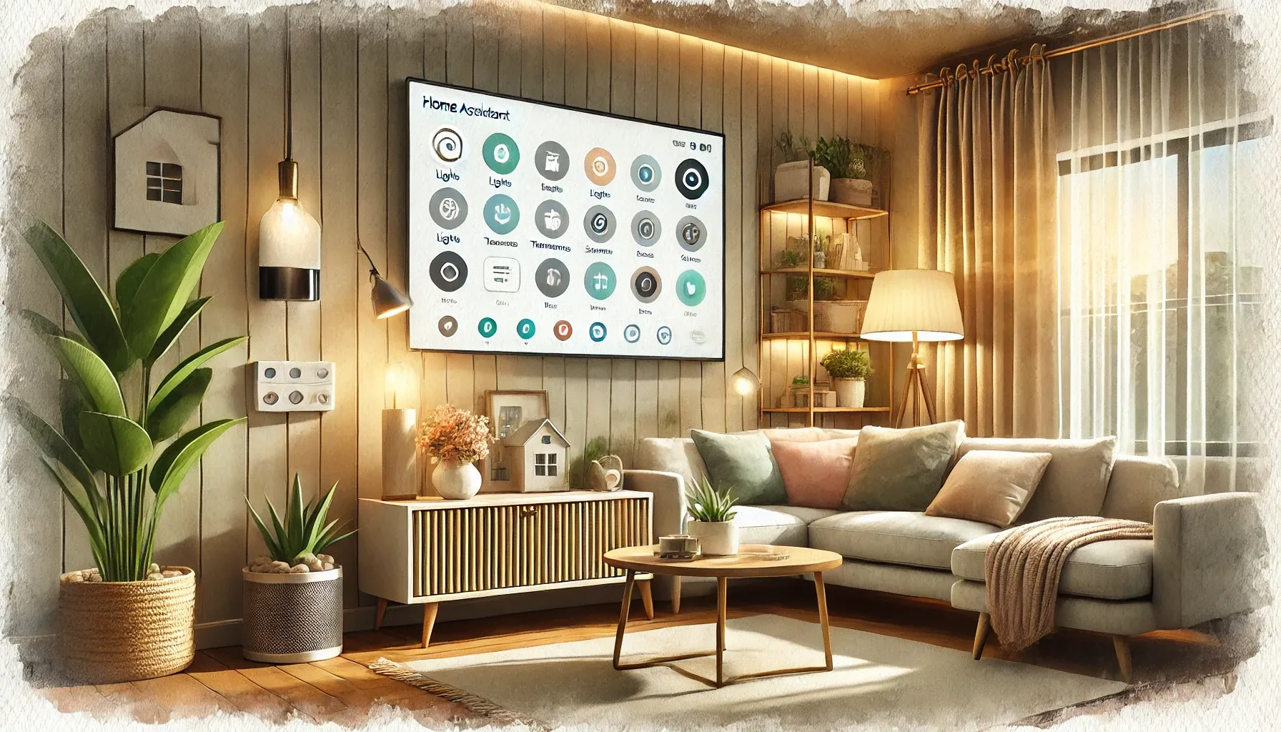 cozy smart home interior